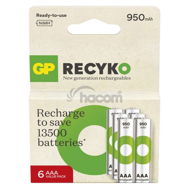 Nabíjacia batéria GP ReCyko 950 (AAA) 6 ks 6ks B2511V Nabíjacia batéria GP ReCyko 950 (AAA) 6 ks 6ks B2511V