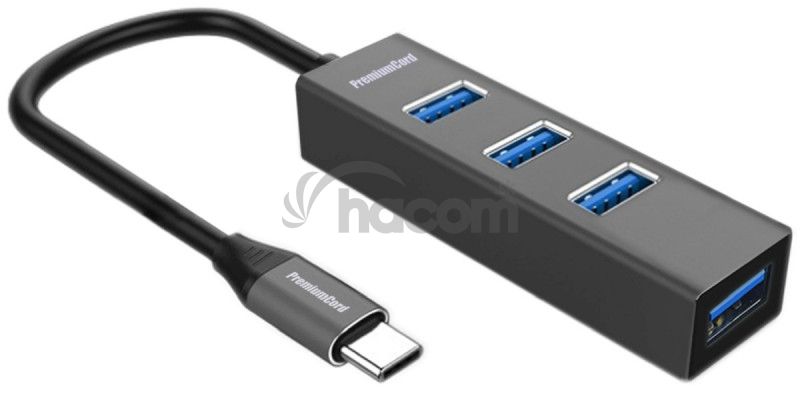 PremiumCord 5G USB Hub Type C na 4x USB 3.2 Gen 1 ku31hub09